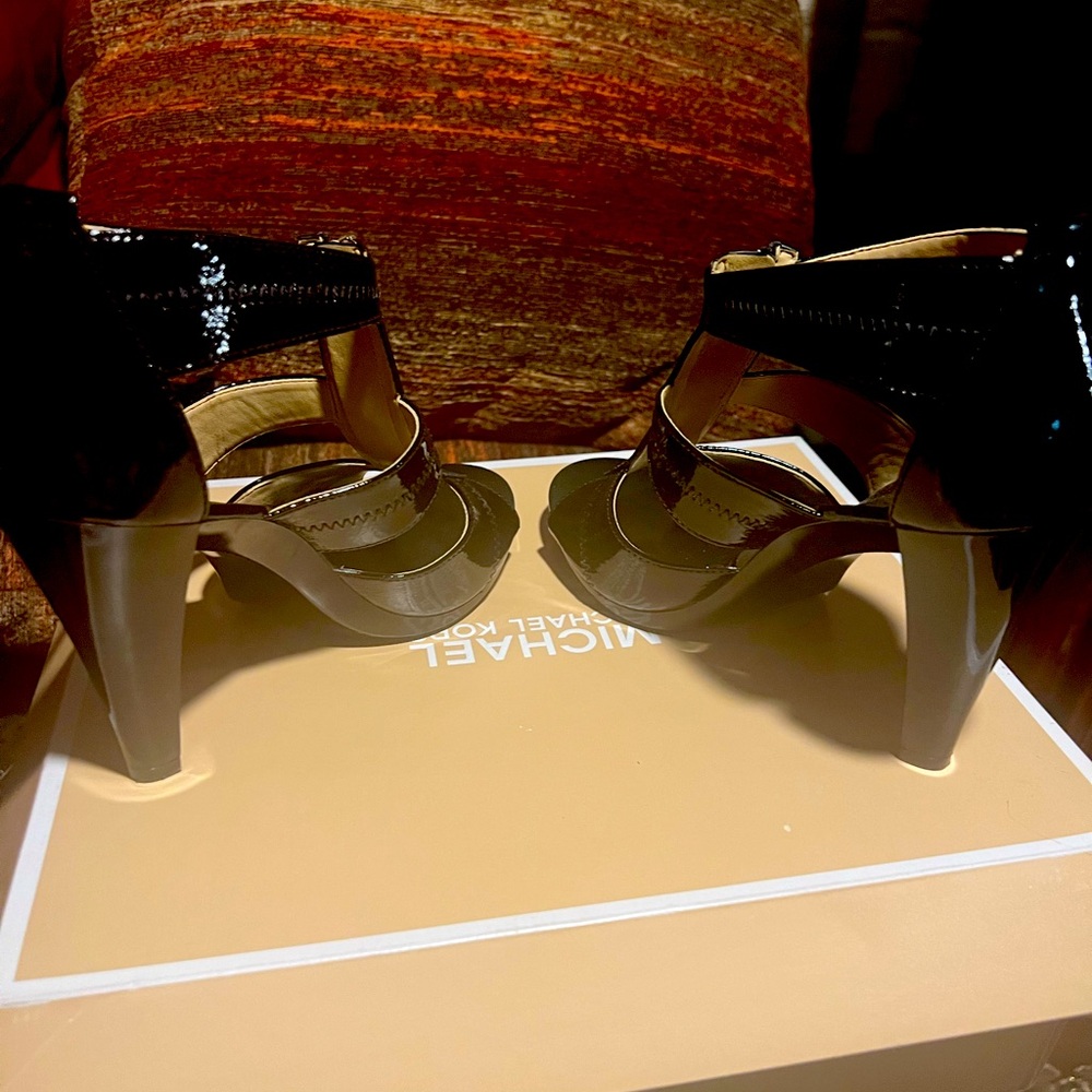 COPY - Michael Kors size 7 1/2 snake skin color heels, only wore one time.